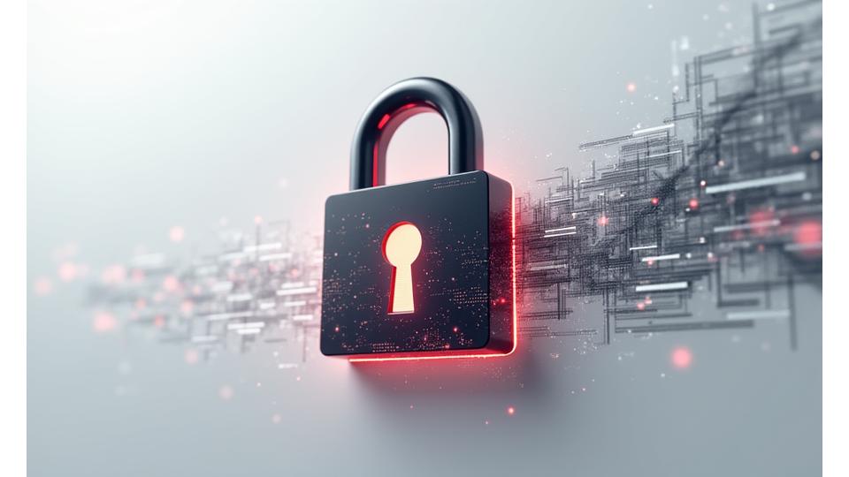 個人情報保護のシンボルとしてのロックと、整理されたデジタルデータ